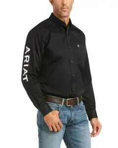 Ariat Men's Team Logo Twill Fitted Long Sleeve Button-Down Western Shirt - 10034231