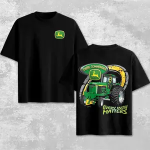 Vintage John Deere Every Inch Matters Tractors Shirt – Retro Deere Agricultural Machinery Graphic Tee, Diesel Farming Apparel, Midwest Rural Country Shirt, Heavy Equipment Inspired Design, Farmer Gift for Dad, Classic Harvest Field Sketch Unisex
