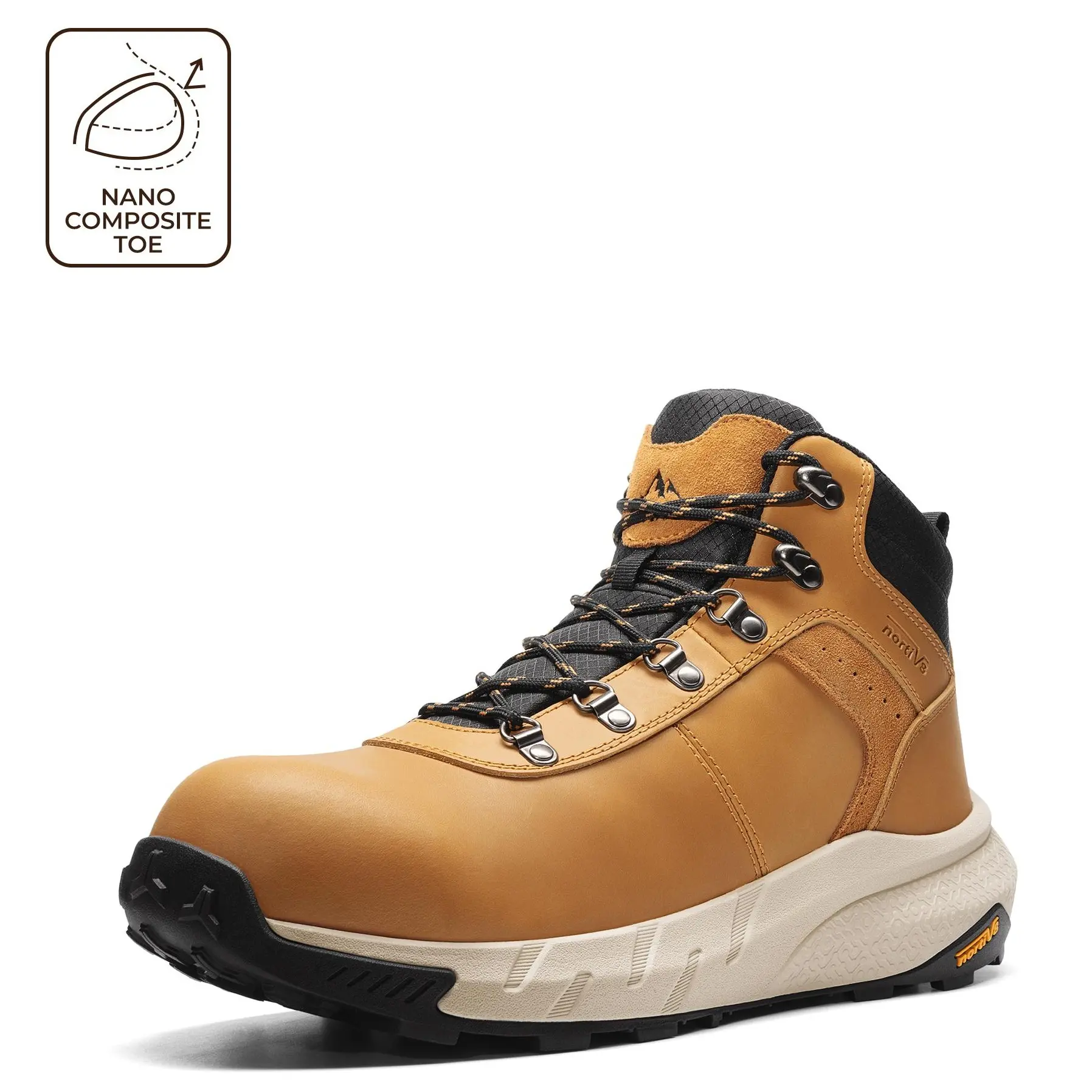 【SummerFinds】NORTIV 8 Nano Composite Toe Boots for Men Work Boots Anti-Fatigue Waterproof Lightweight Non-Slip ASTM F2412-24 for Warehouse Construction DriftShield-nano tiktokshopspringglowup,summerwins