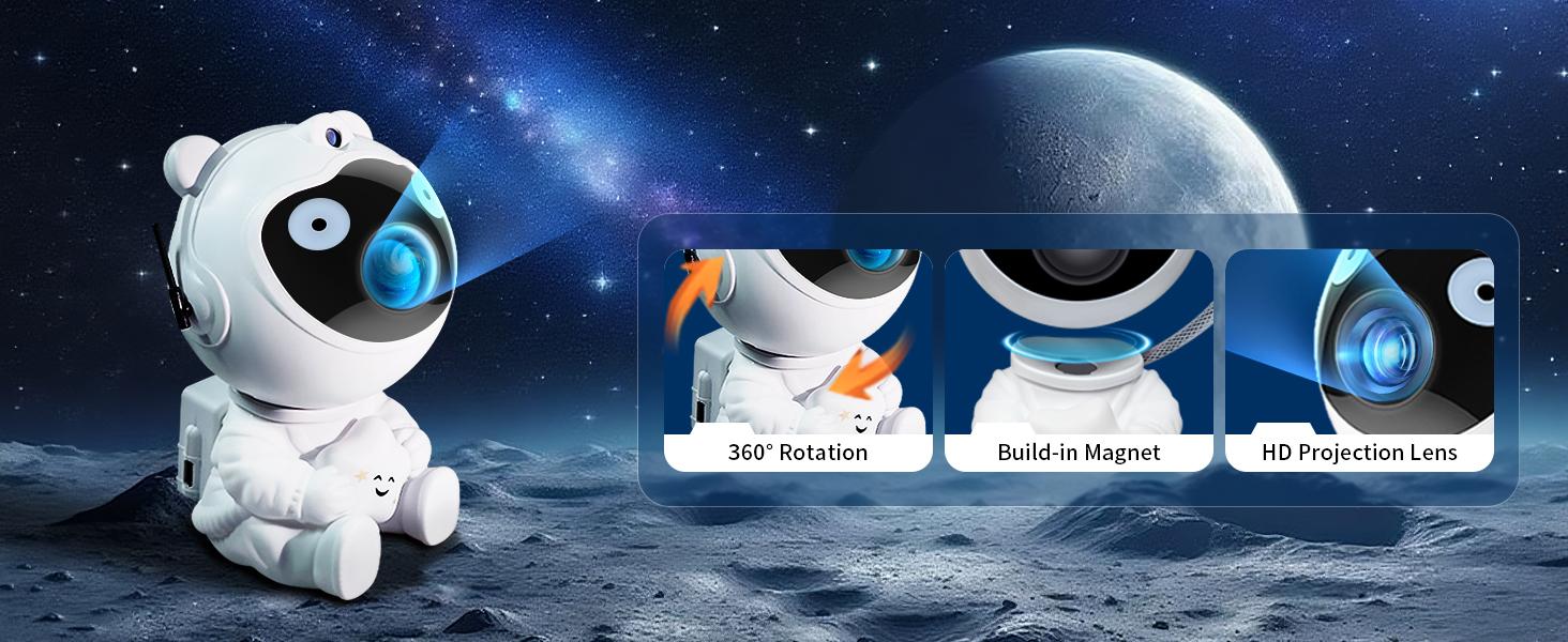 Astronaut Galaxy Projector Star Projector with Timer and Remote Galaxy Projector with Moon Lamp LED Nebula Night Lights Astronaut Galaxy Projector Star Projector with Timer and Remote Galaxy Projector with Moon Lamp LED Nebula Night Lights