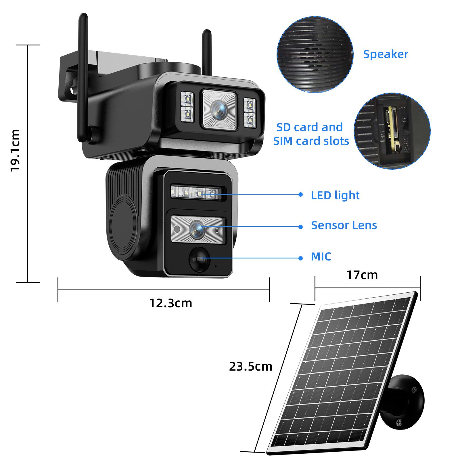 Seckun Solar cctv WiFi Security Camera 1080P HD Spotlight Color Night Vision PIR Detection Waterproof Silver No Dead Ends cameras for home 360 camera human auto Wireless Audio Cable Card Installation Micro Phone Sd Aj19-Wifi-8000Mah Seckun Solar cctv WiFi Security Camera 1080P HD Spotlight Color Night Vision PIR Detection Waterproof Silver No Dead Ends cameras for home 360 camera human auto Wireless Audio Cable Card Installation Micro Phone Sd Aj19-Wifi-8000Mah