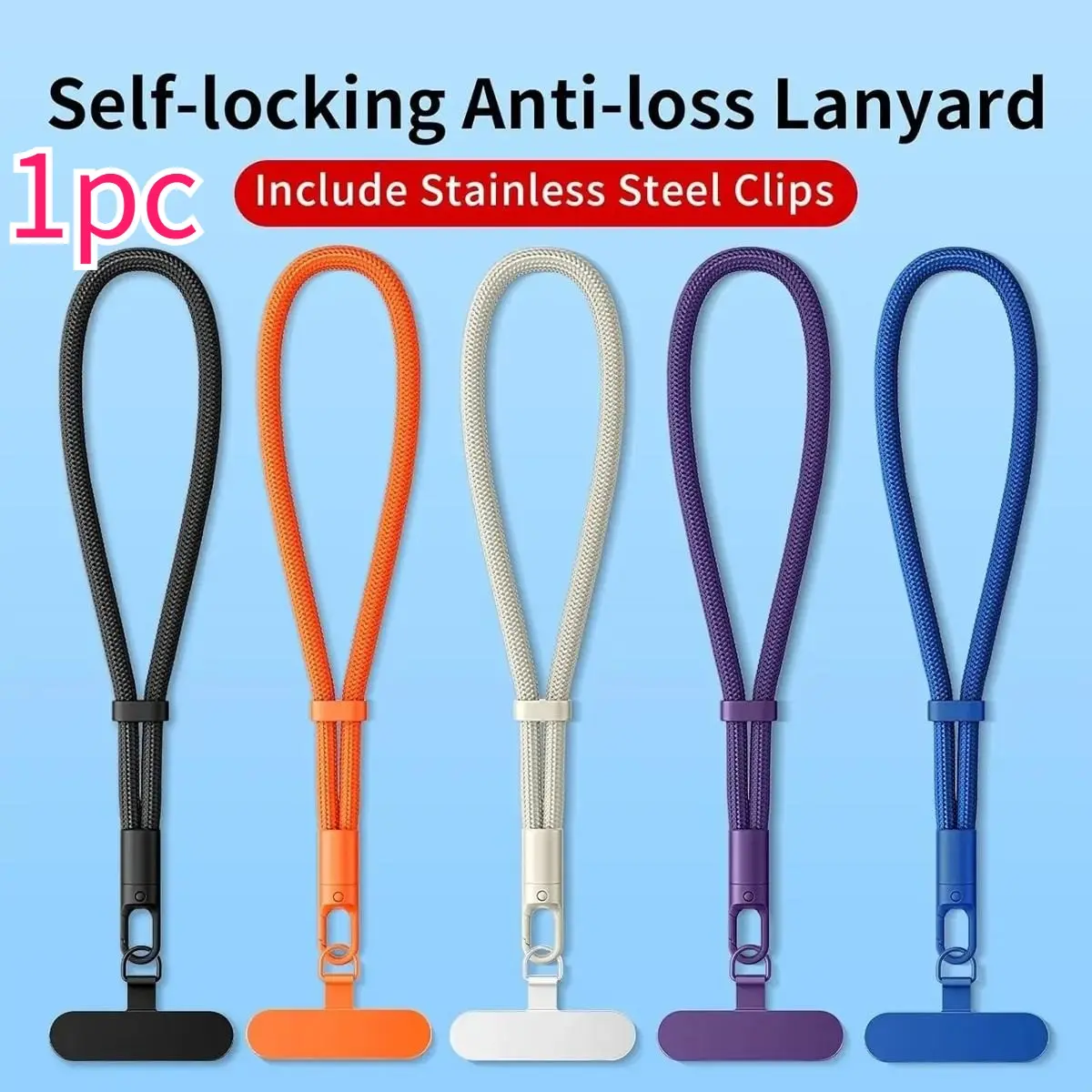 Adjustable Phone Lanyard, Universal Mobile Wrist Strap, Durable High-End Braided Outdoor Hanging Chain, Short Style Accessory, Phone Chains, Phone Accessories, Nylon Strap, Phone Leash, Cell Phone Accessories