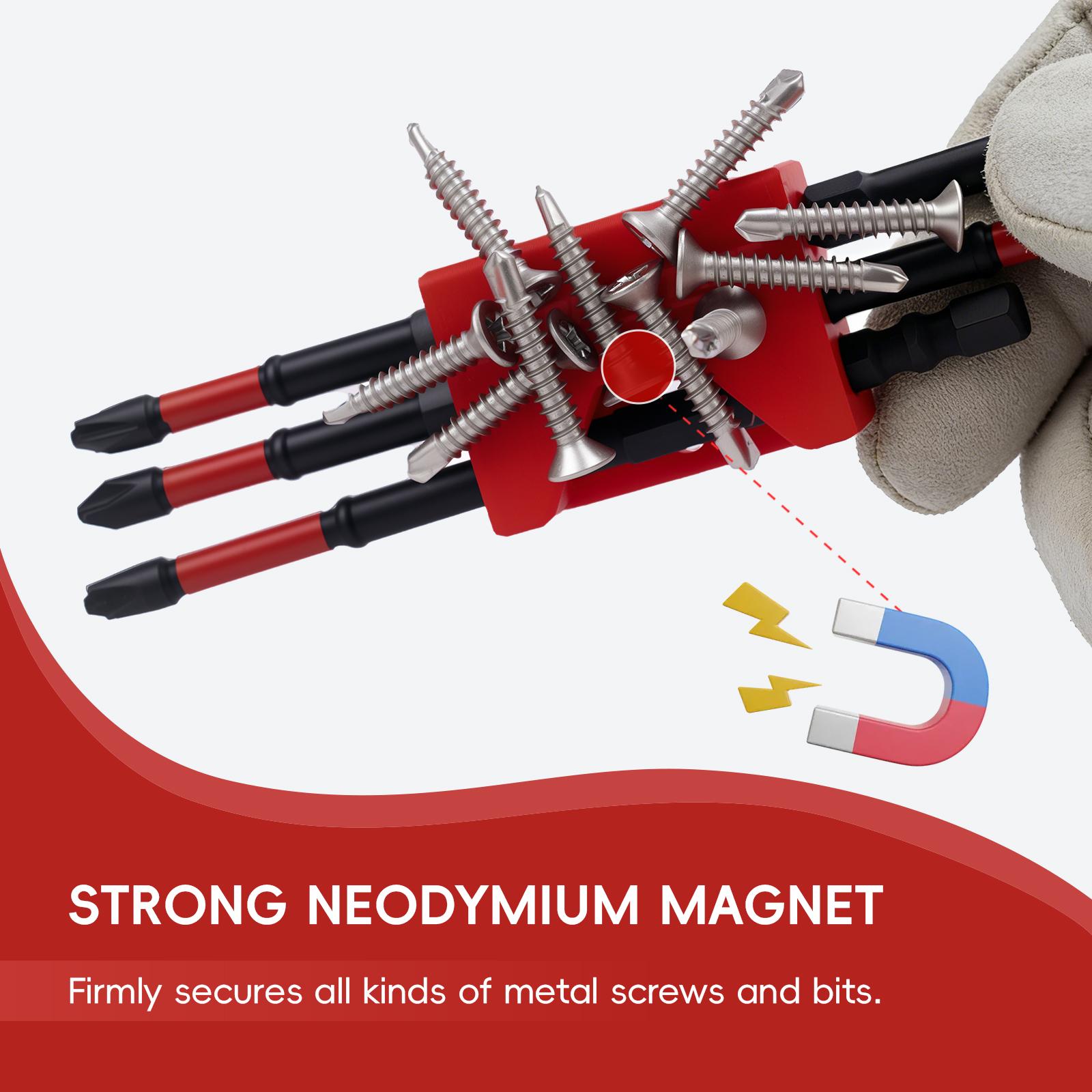 Alphastart Magnetic 1/4-Inch Hex Bit Holder with 6 Bits Storage, Compatible with Milwaukee M18/M12, DeWalt 20V/12V, Makita, Bosch & More Alphastart Magnetic 1/4-Inch Hex Bit Holder with 6 Bits Storage, Compatible with Milwaukee M18/M12, DeWalt 20V/12V, Makita, Bosch & More