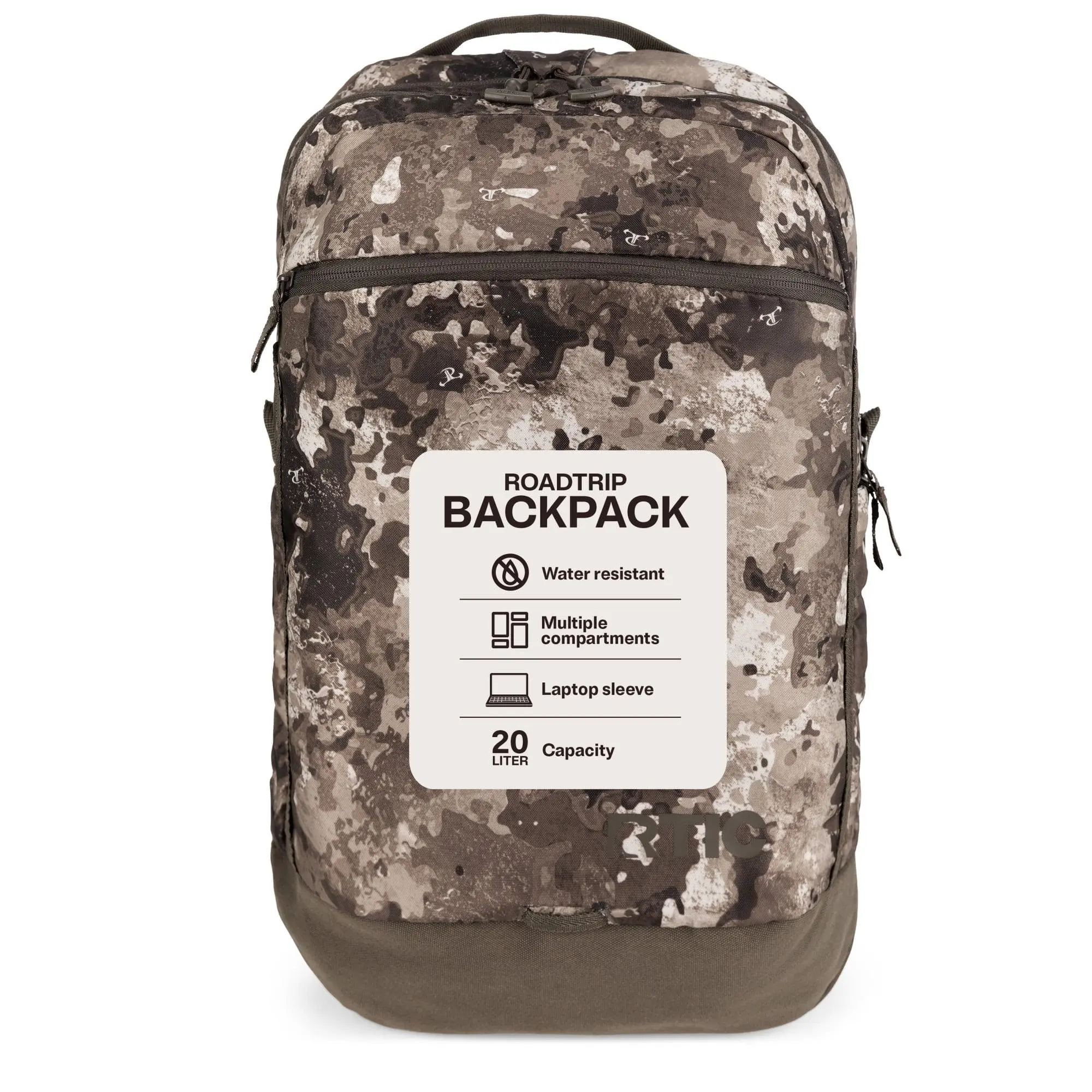 RTIC Road Trip Backpack, Water Resistant, Mesh Back Panel, 20 Liters