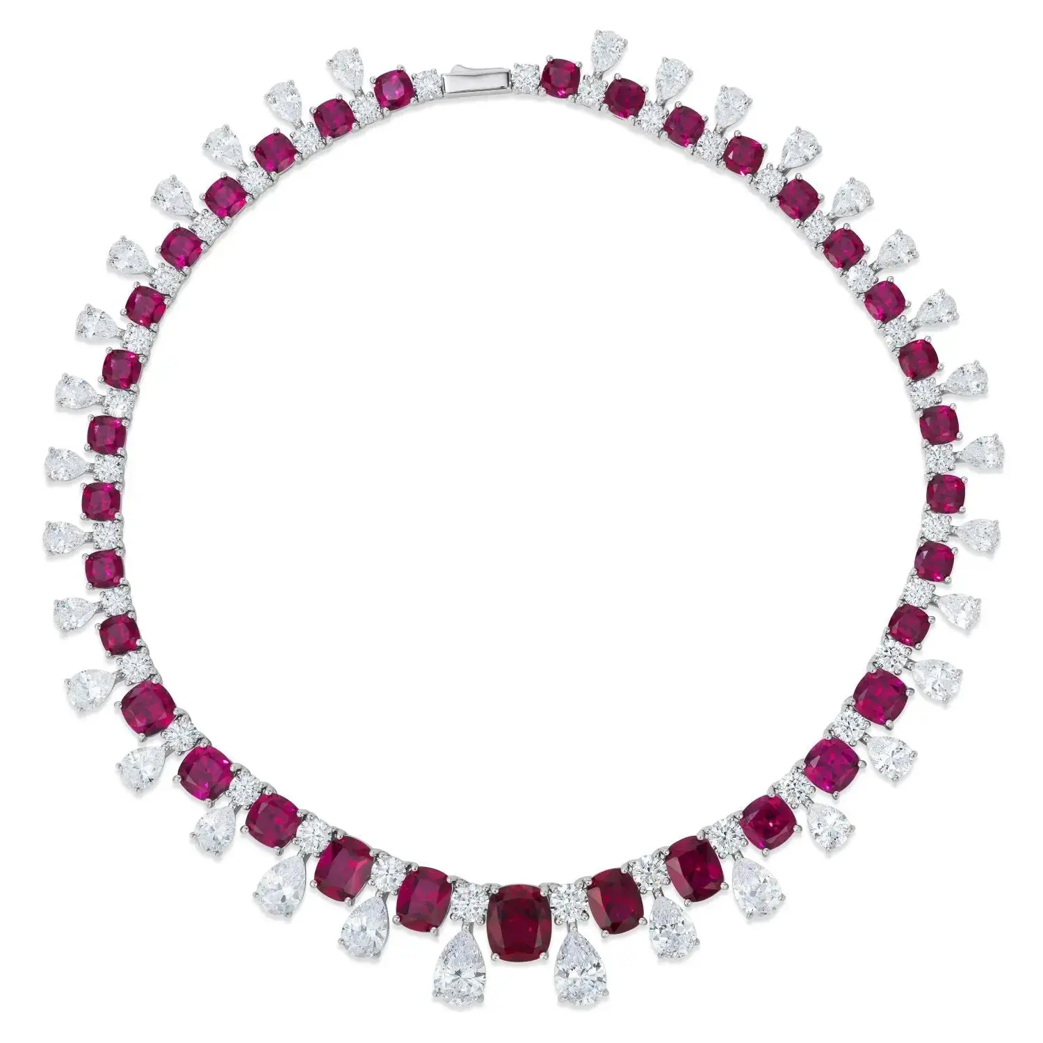 Envy Statement Necklace in Ruby