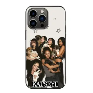 KATSEYE Fluffy Puppy Cuddle Party TPU Smartphone Cover, Slim Lightweight Protective Soft Cover, Scratch-Resistant Fandom Design Phone Accessories for iPhone 16,15,14,13,12,11 Series