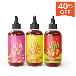 Frutero Sugar-Free Chamoy Sauce Variety Pack (3 Flavors) Sweet & Tangy • Carb-Free • Vegan • Gluten-Free • No Artificial Dyes Ideal for Fruit, Candy, Snacks, Sausages & Veggies