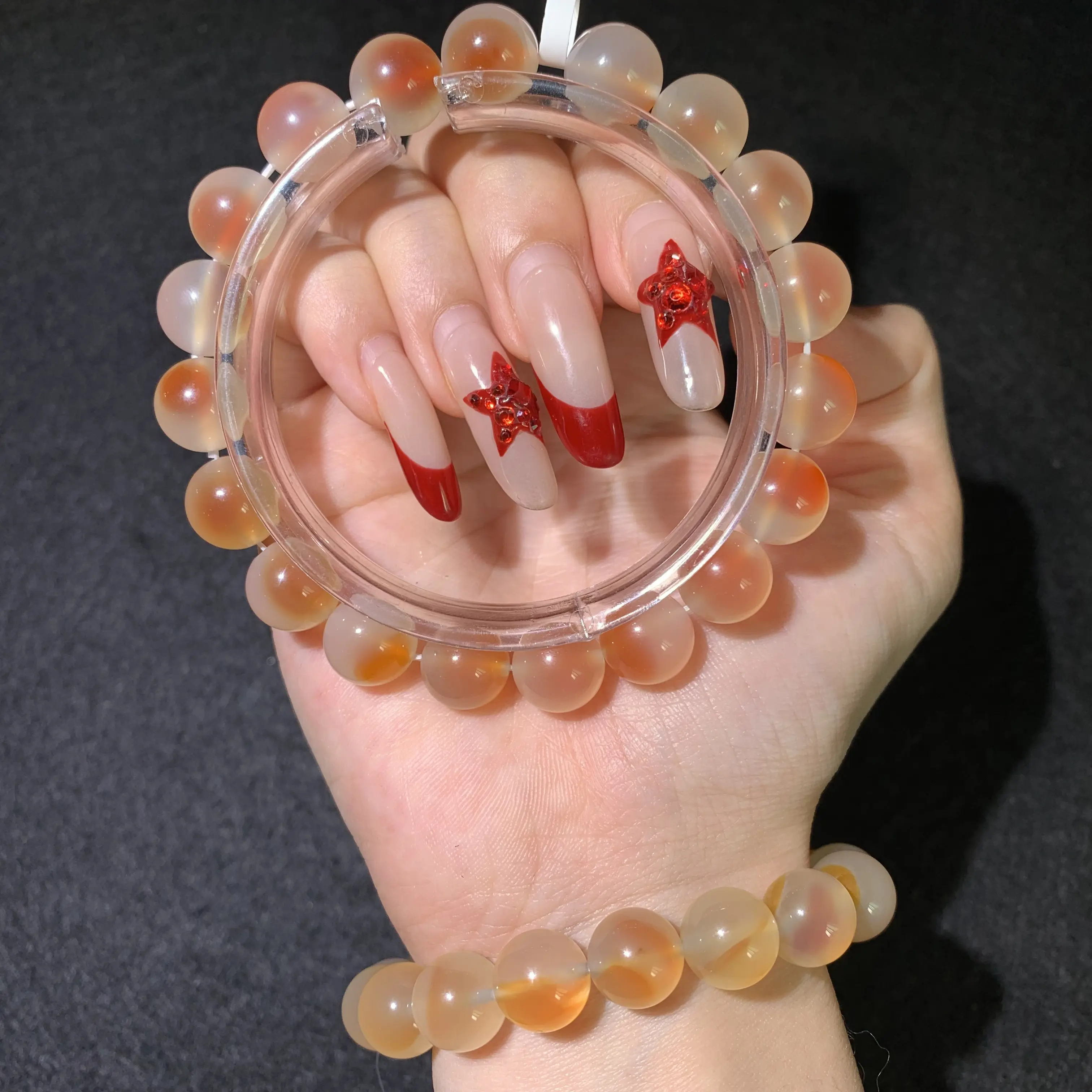 【Candy agate】Candy agate Bracelet Beaded Bracelets for Women,Stretch Healing  Bracelet Jewelry Gifts