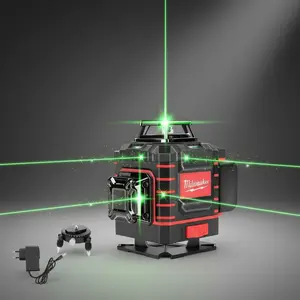 Milwaukee Degree Vertical Cross Laser Level 360 Green Beam  Horizontal And Vertical Rechargeable Battery green laser level tools Portable Heavy Duty Power Cordless big