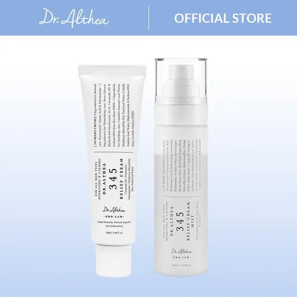 [Dr.Althea Official] 345 Relief Cream & Mist Duo - Soothing Cream for Deep Hydration and Moisture Balance, Dual-Layer Cream Mist to Lock In Moisture