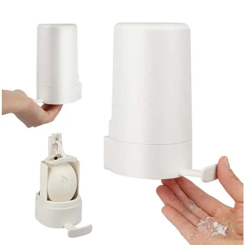 Eco-Friendly Rust Prevention Bar Soap Dispenser - Leak-Proof, Sleek Space-Saving Design, Durable Long-Lasting Materials, Press-Operated, Effortless Installation for Bathroom