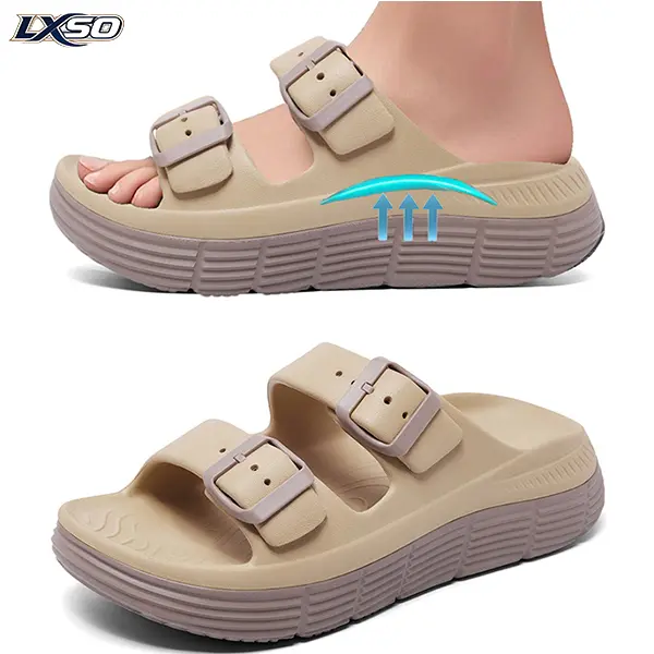 Lxso Orthopedic Women's Sandals for Summer, Best Shoes for Flat Feet Plantar Fasciitis Black Sandals Women 2026, Relief Foot Arch Support Slippers, Flat Feet Non-Slip Platform Heels Wedges, Cute Sandals Daily Fashion Footwear Tsinelas, Platform Wedge