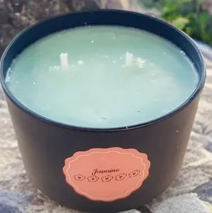 Jasmine Luxury Scented Candle - Refreshing Jasmine Aroma for Relaxing Atmosphere - Ideal for Home Decor & Perfume