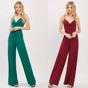 Twisted Detail Palazzo Slip Jumpsuit