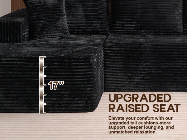 135" Oversized U Shaped Cloud Couch Sectional Sofa with Chaise Modern Modular Sofa with Lounge Chairs Upholstered Boneless Couches for Living Room Bedroom Plush Corduroy Fabric【3 Packages Shipping】 135" Oversized U Shaped Cloud Couch Sectional Sofa with Chaise Modern Modular Sofa with Lounge Chairs Upholstered Boneless Couches for Living Room Bedroom Plush Corduroy Fabric【3 Packages Shipping】