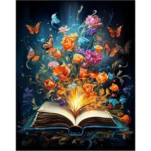 Magic Book Diamond Painting Kit 5D Full Drill DIY Art for Adults 12x16 Inch Gem Craft for Wall Decor Relaxation Gift Eco-Friendly HD Canvas Unique Decoration