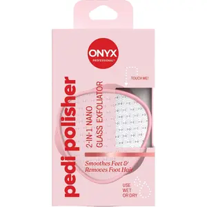 Onyx Professional Pedi Polisher, 2-in-1 Nano Glass Exfoliator