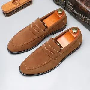 Men's Slip-On Loafers - New Vintage-Style Casual Leather Shoes in British Fashion