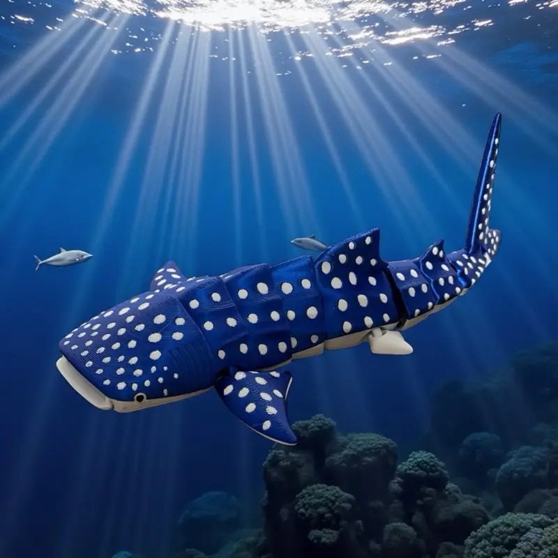 3D Printed Articulated Flexi Whale Shark Fidget Flexible Limbs for Sensory