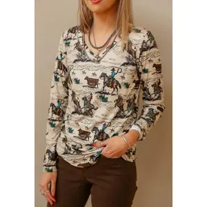 Women's Spandex Long-Sleeve Top - Smooth Style, Single-Piece Day Workwear, Longsleeves