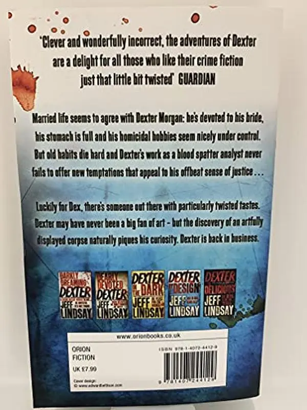 Used Literature Book - Dexter 4: Dexter by Design by Jeff Lindsay, Fiction Books, Good Read About Married Life & Darkly Lovable Killer (Paperback, English)