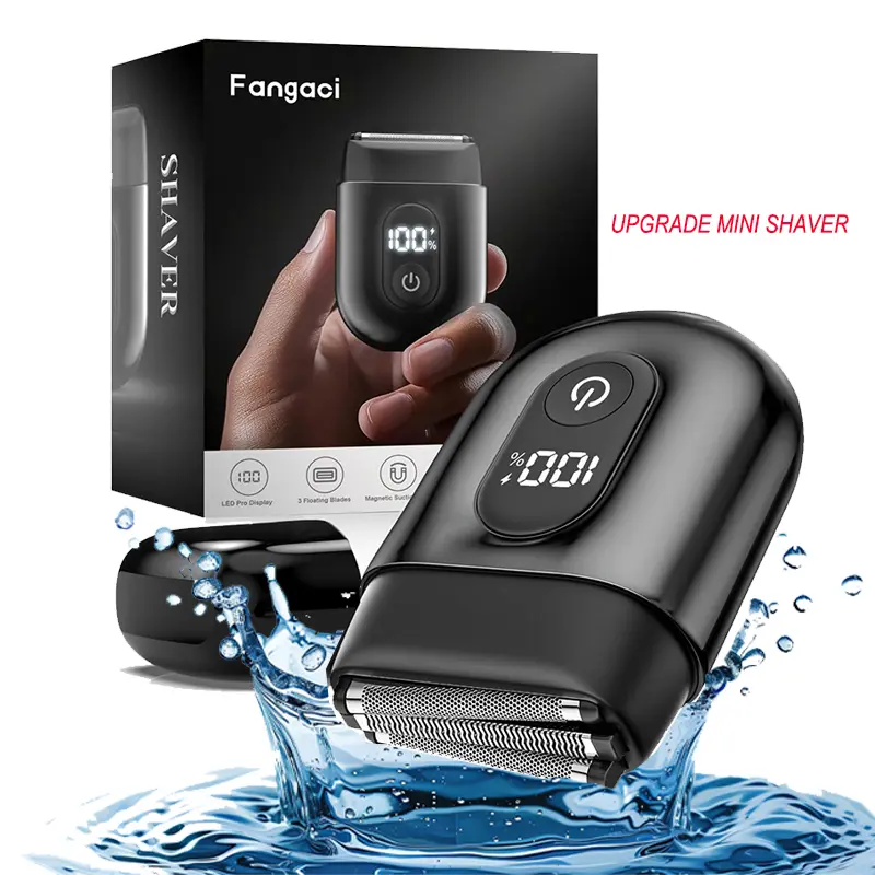 [Tiktokshopbacktoschool]Upgraded Mini Electric Razor, Electric Shaver for Men,Women,Upgraded Foil Shaver with 3 Blade Heads IPX7 Waterproof Wet/Dry LED Display USB Type C Rechargeable FathersDayGift Flexible Floating tiktokshopbacktoschool