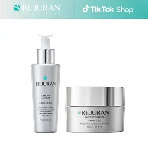 REJURAN Turnover Ampoule 1.01 fl oz & Nutritive Cream 1.69 fl oz - c-PDRN - Anti-Aging Face Serum for Firmness, Radiance, Youthful Skin Korean Skin Care