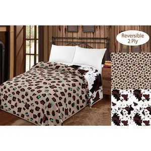 Cozy Cowgirl Reversible King Sized Blanket