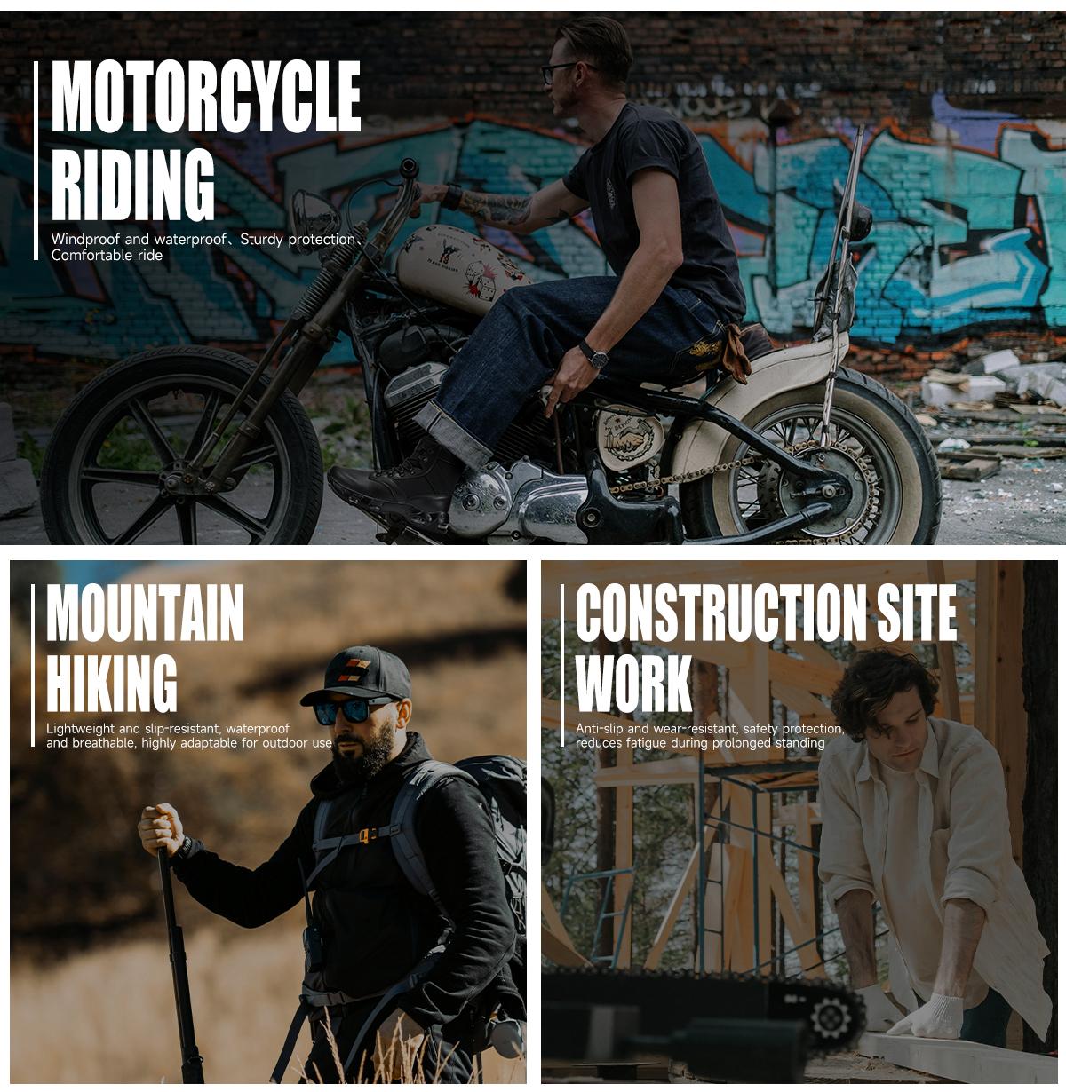 LARNMERN Men's Non Slip Work Boots Cushion Waterproof Oxford Shoe with Recycled Materials & Dual Cushioning for Comfort & Durability