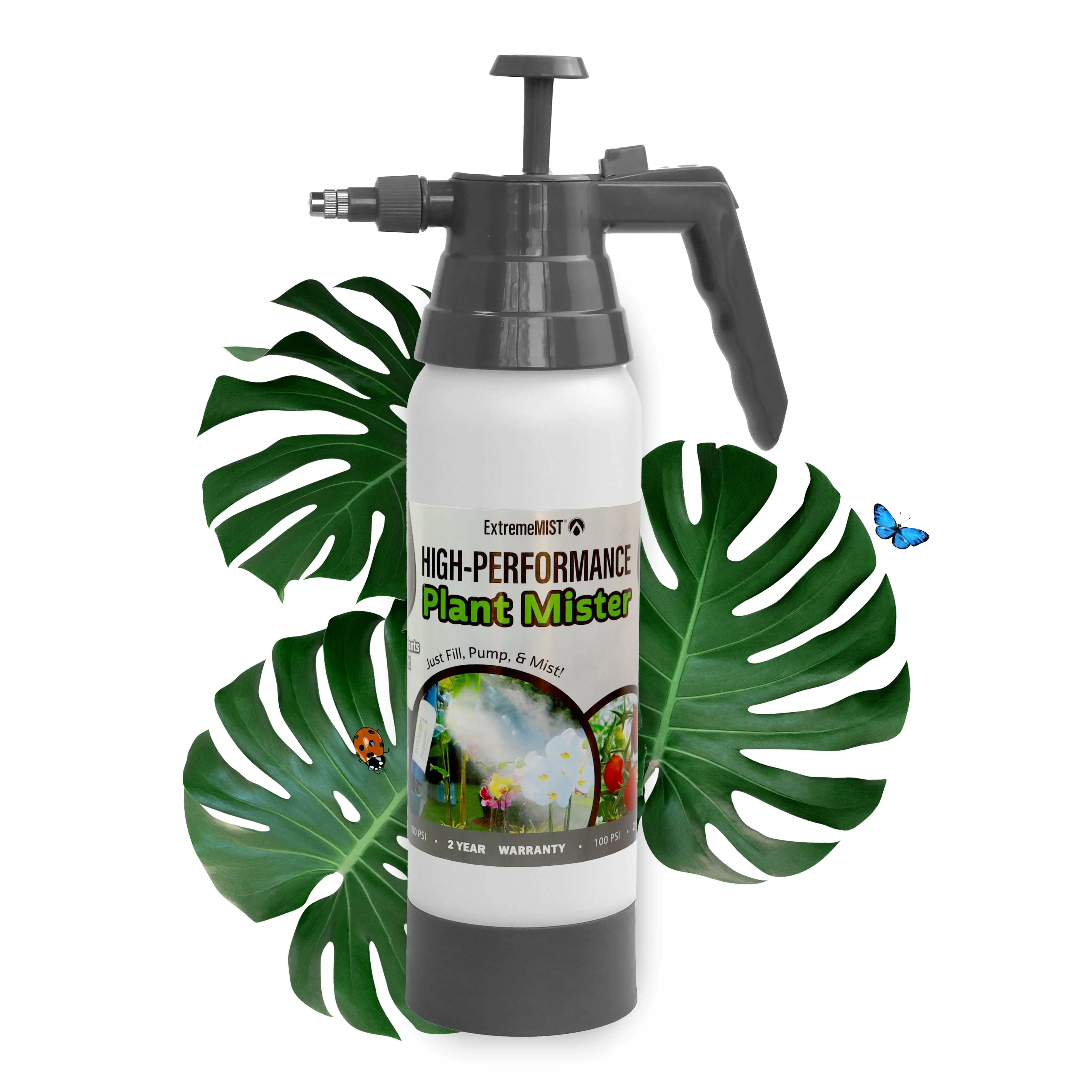 High-Performance Garden Sprayer - Ultimate Plant Mister & Spray Bottle for Plants - Horticultural Hand Pump Sprayer with Adjustable Brass Nozzle - Outdoor & Indoor Plant Humidifier
