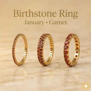 Birthstone Ring January Garnet