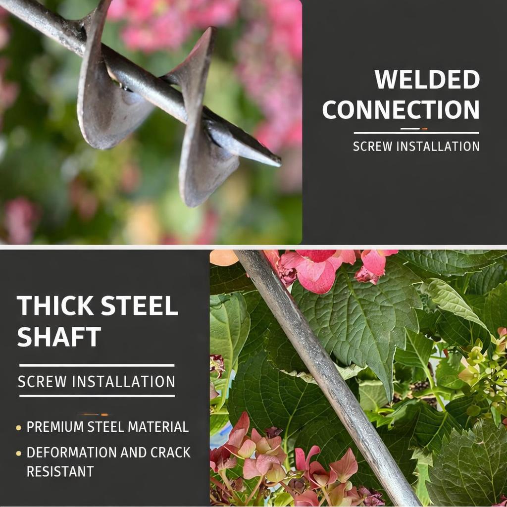 Auger Drill Bit for Planting Garden Spiral Hole and Bulb Planter Tool for Post Hole Digger Bulb Bedding Digging Plant Rapid Planter