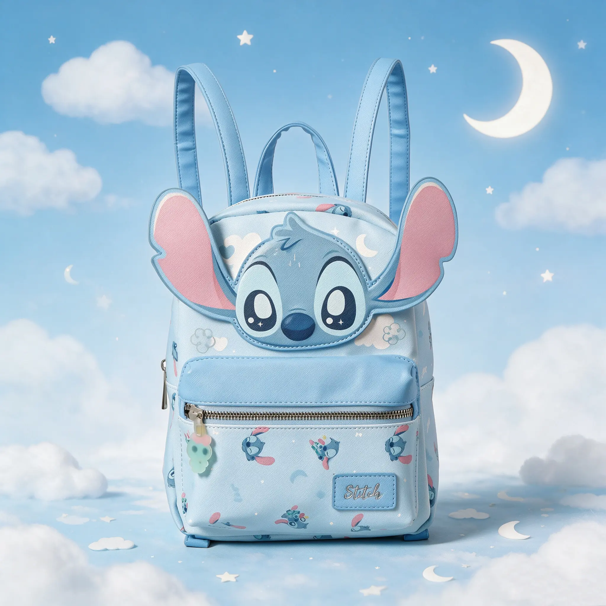 [Back to school] Stitch’s School-Ready Backpack，with Adjustable Straps, Adorable Gift for Kids and Disney Fans, Back To School