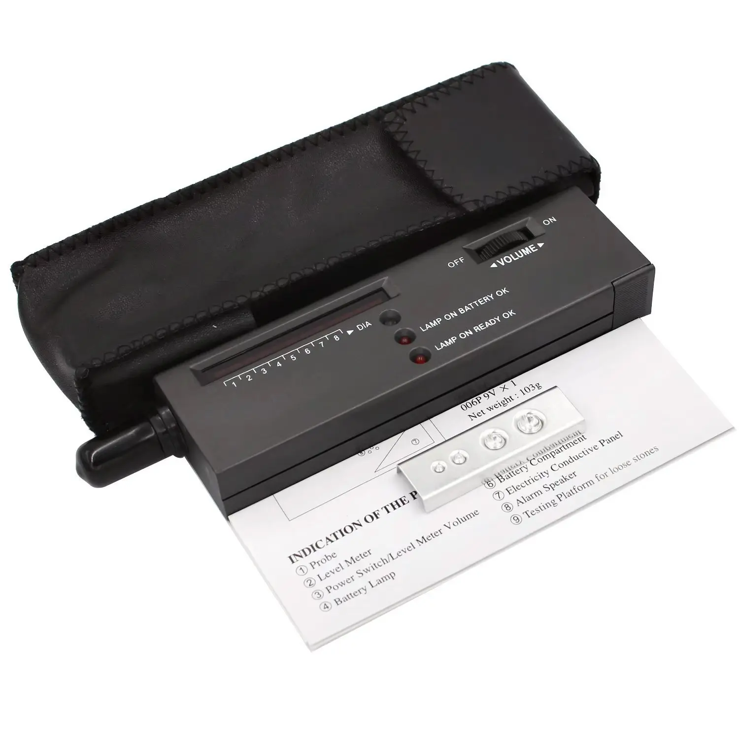 Diamond Tester Pen for Jewelry, Portable Gemstone Tester for Diamond, Jade, Emerald and Crystal, No Battery Needed