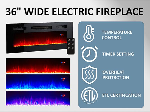 [Ships in 2 Boxes] [Spring Sale] AMERLIFE Fireplace TV Stand for Living Room, Modern High Gloss Entertainment Center with LED Lights, 2 Tier Storage Cabinet/Remote Control/Colorful Flame/Energy Efficient/Best Gift Ideas/Christmas Gifts