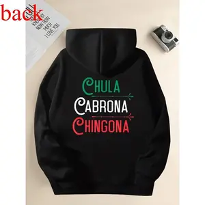 Mexican Chola Chingona T-Shirt Hoodie Graphic Print Streetwear Baddie Aesthetic Aztec Latino Cultural Apparel Classic Made In USA For Women For Men [Lolly & Lace 180G/230G 100% cotton short-sleeve/hoodie, soft and comfortable]