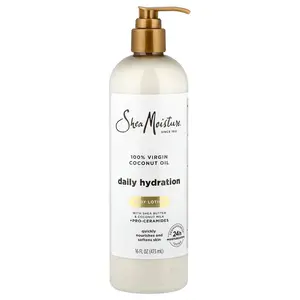 SheaMoisture Daily Hydration Body Lotion, 100% Virgin Coconut Oil, 16 fl oz (473 ml)