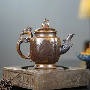 Yixing Zisha Original Clay High‑Temperature “Phoenix Soaring” Handcrafted Teapot — Leakproof Tea Ware Gift