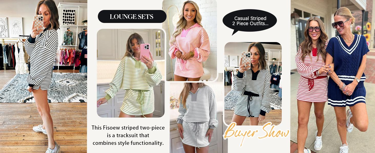 Fisoew Striped 2 Piece Outfits Casual Sweatshirt Skirt Set Long Sleeve Skort Workout Set Matching Lounge Sets Women's Matching Sets Women #Springtok #TikTokShopHolidayHaul #TikTokShopJumpstartSale Fabrics Elastic two piece set Elegance Shorts Fisoew Striped 2 Piece Outfits Casual Sweatshirt Skirt Set Long Sleeve Skort Workout Set Matching Lounge Sets Women's Matching Sets Women #Springtok #TikTokShopHolidayHaul #TikTokShopJumpstartSale Fabrics Elastic two piece set Elegance Shorts