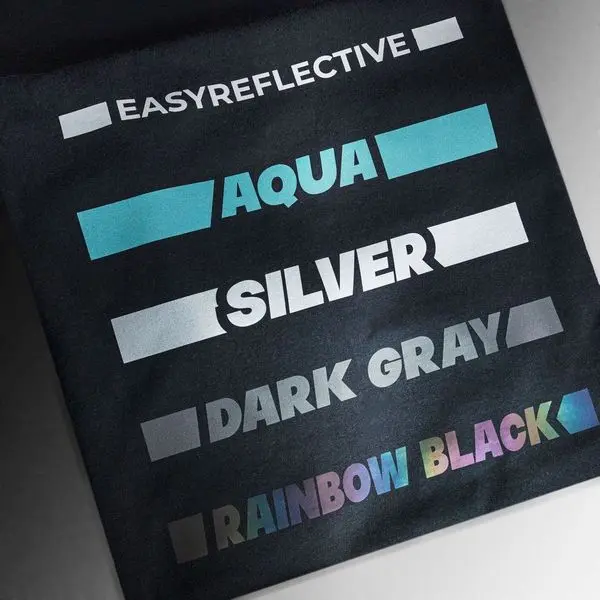 12" Siser EasyReflective Pressure Sensitive Polyurethane Heat Transfer Vinyl, DIY Specialty Supply for Runners-Cyclists, Customized Craft Material with Glass Beads for Silver Daytime & Low-Light Visibility on Cotton-Nylon Clothes