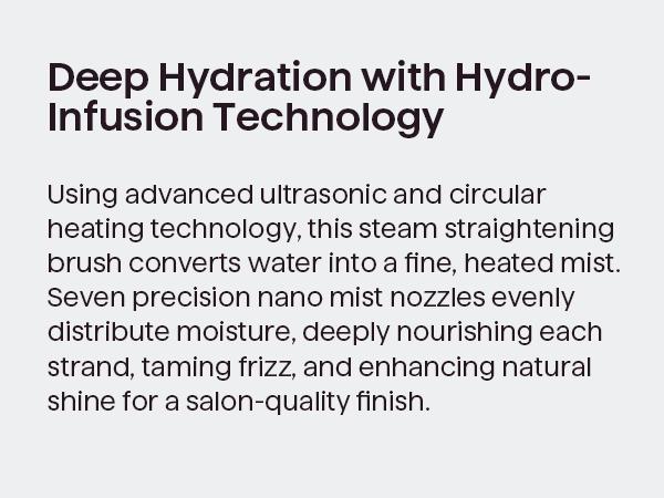 Wavytalk Steamline Pro Steam Hair Straightener Brush and Wavytalk Smooth Barrier Heat Protectant Spray Set