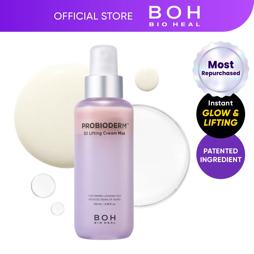 BIOHEAL BOH Probioderm 3D Lifting Cream Mist 3.38 fl oz | Korean Face Mist with Cream-Like Hydration for Instant Glow, Firm-Looking Skin & On-the-Go Refresh | Mother's Day Gift Radiance