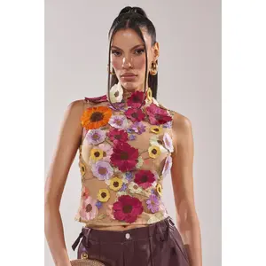 WHERE THIS FLOWER BLOOMS MESH TOP