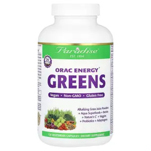 Paradise Herbs ORAC Energy® Greens, 120 Vegetarian Capsules