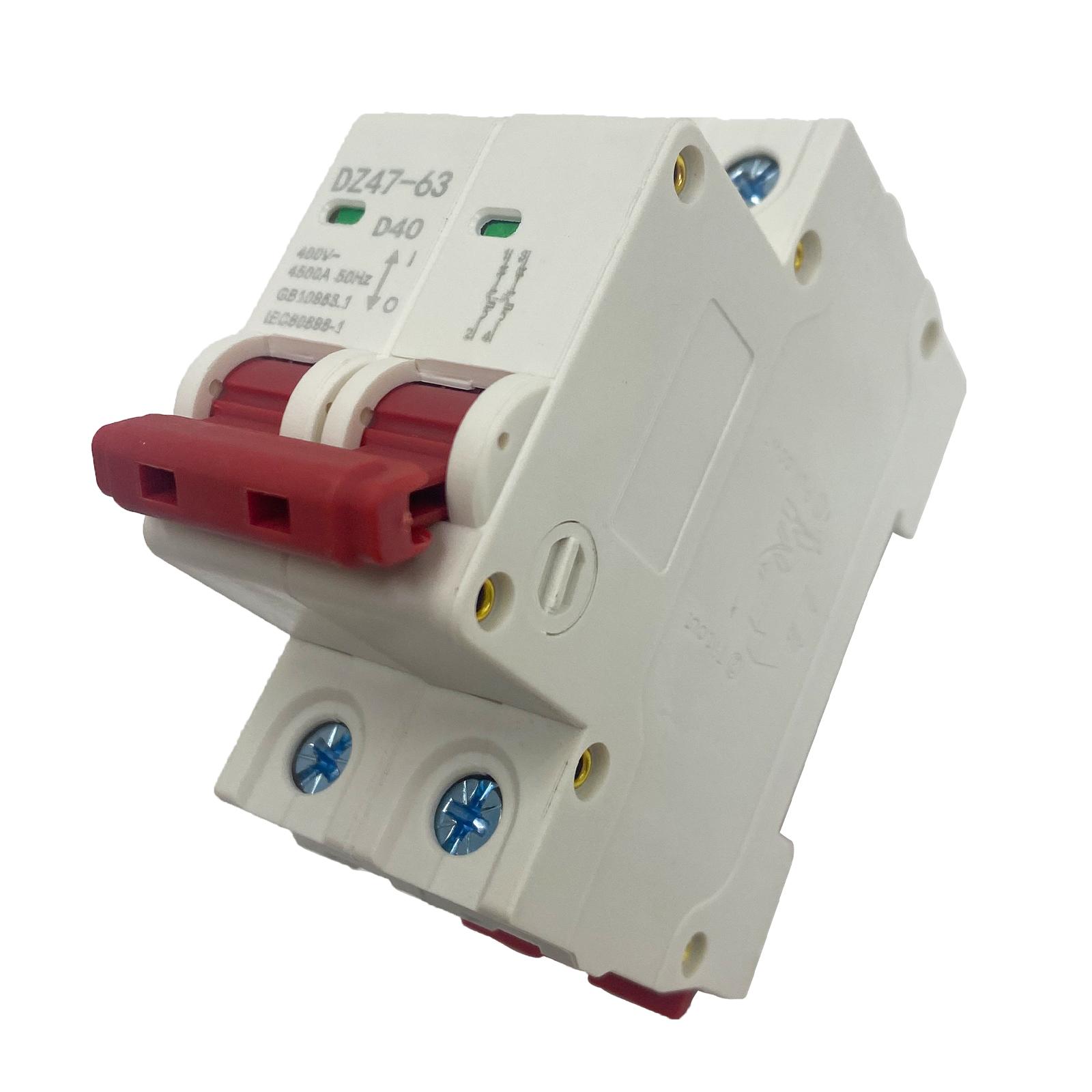YOKOMA 2 Pole 40A Miniature Circuit Breaker Air Switch, Dual Protection MCB for Household Electrical Safety