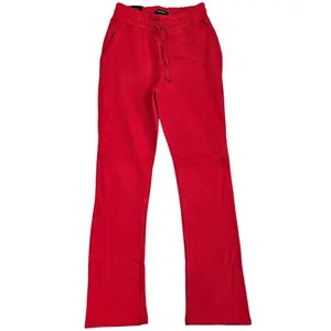 M SOCIETY MENS FLEECE STACKED PANTS RED MS-23708