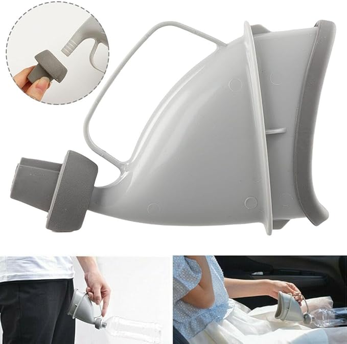 Unisex Urinal Urination Device, Portable Emergency Urinal Device Travel Mobile Toilet, Reusable Unisex Urinal Silicone Outdoor Camping Car Urinal Funnel for Male Female