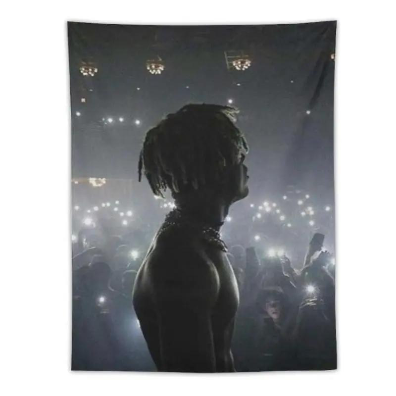 XXXTentacion BW Stage Graphic Tapestry - Bad Vibes Forever & 17 Album Art, Strong Trap Music Rapper Merch Flag, Bright Colors Room & Wall Decor for Living Room & Outdoor Chill Spaces