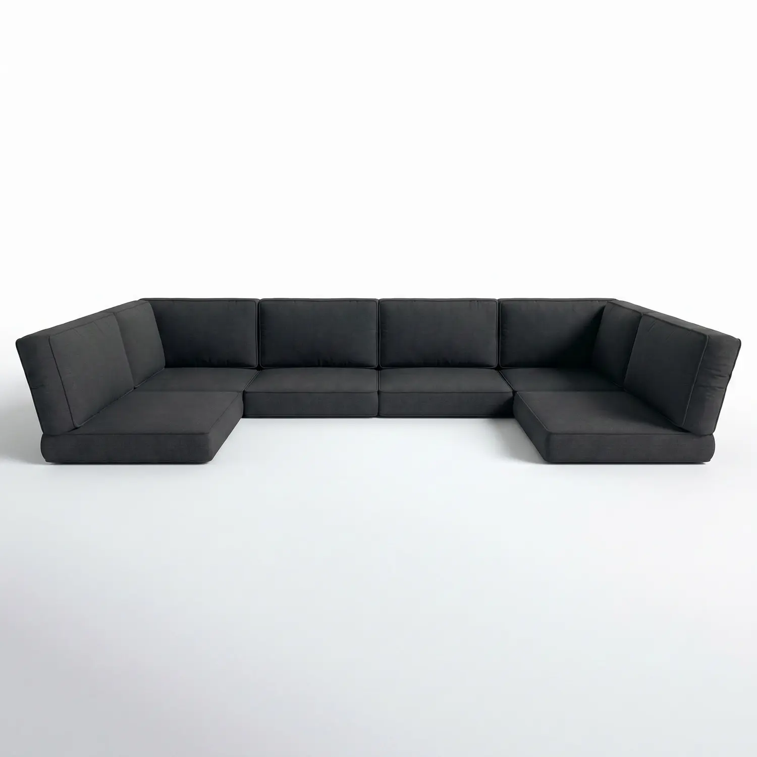 LayinSun Outdoor Furniture Replacement Cushions for 6 Seat Patio Rattan Wicker Sectional Conversation Sofa Set, 14-Piece Cushions Set