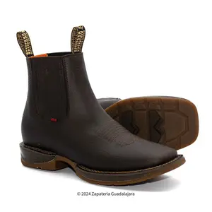 Daydo Rhino Choco Square toe rubber sole leather boot